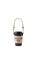 Hooked on Coffee Beige Cup Holder Bag