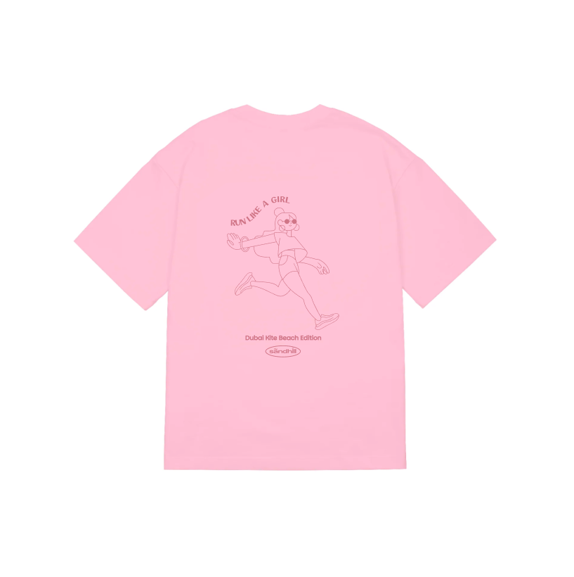 Run Like a Girl T-shirt (Front & Back Design)