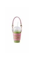 Dubai Runs on Matcha Pink Cup Holder Bag